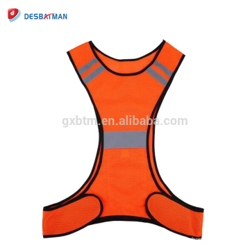 Fluoreszierende Orange Hallo Viz Reflektierende Lauf Outdoor Sicherheitsweste Nacht Radfahren Gürtel Sport Streifen Sicherheit Weste Mit Tasche